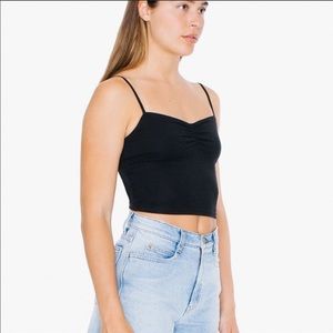 ⭐️American Apparel Lace Up Tank in Black Cotton